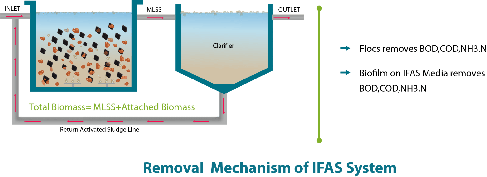 تصفیه فاضلاب به روش IFAS: ترکیب بیوفیلم و لجن فعال